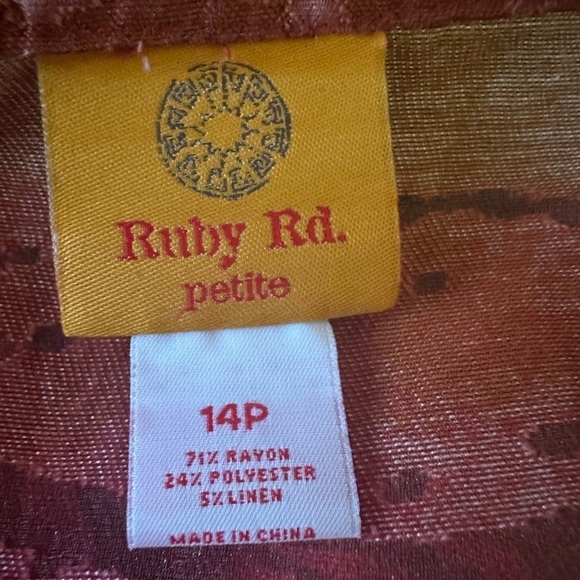 Ruby Rd. Sheer Button Front Adjustable 3/4 Sleeve Jacket - Picture 5 of 7